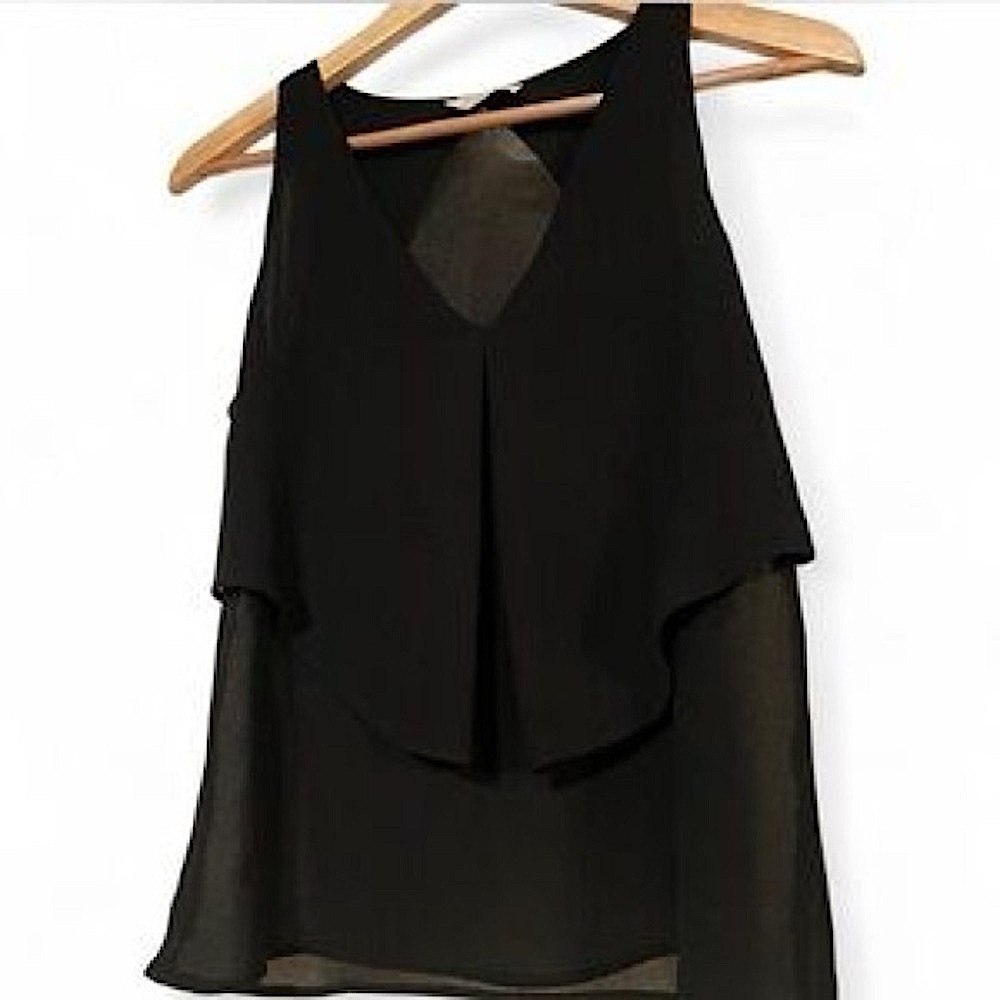 Zara Black Sleeveless Blouse